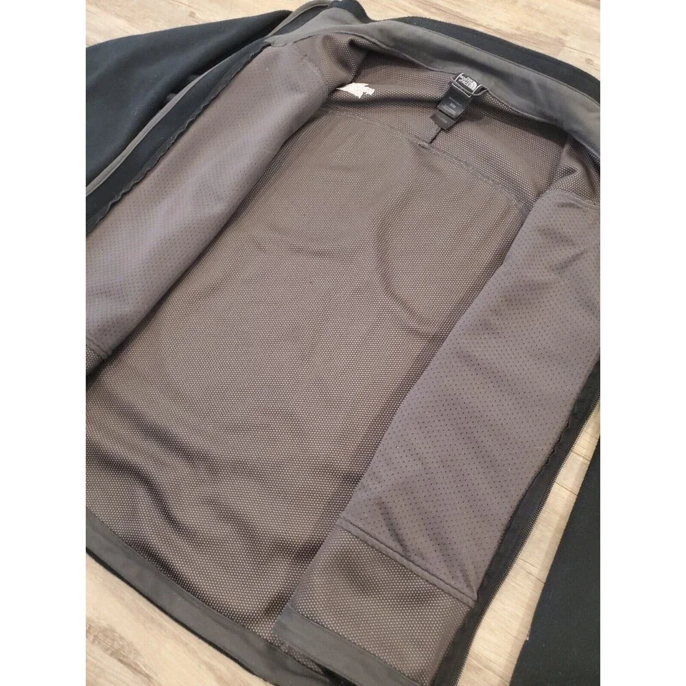 North Face WindWall Heavyweight Fleece Jacket Black Sz M Performance Full Zip